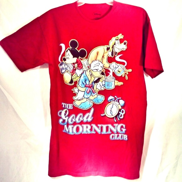 Disney Mickey/Donald/Goofy Morning Coffee Tee OSFA - Picture 1 of 5
